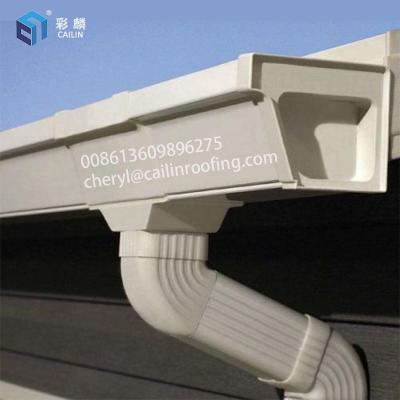 China 5.2 Inch Modern Rain Gutters Pipe PVC Plastic Materials Water Drainage for sale