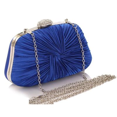 China Hot Selling Polyester Products Pleated Evening Clutch Beaded Bags Wholesale for sale