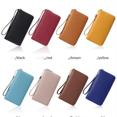 China Waterproof High Quality Anti-theft Anti-theft Coin Purse Multi-Card Pocket Women Purse Leather Wallet for sale