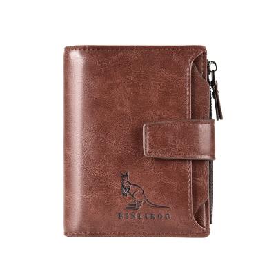 China 2022 Hot Sale Waterproof Wallets For Men NRC RFID Blocking Men's Wallet Leather Male Clip With Zipper Coin Pocket Card Holder Wallet for sale