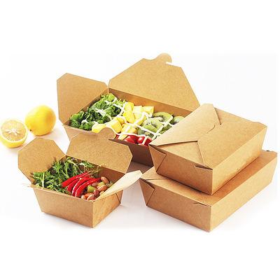 China Disposable plant material take away bread cake breadfast cardboard box carrier container food grade compostable paper lunch box for sale