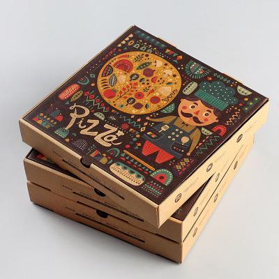 China Recycled materials wholesale high quality cheap custom logo delivery corrugated pizza box for sale