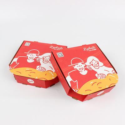 China Hot Selling Disposable Biodegradable Food Grade Disposable Customized To Deliver Small Pizza Box Lunch Pizza Box For Cake Shop Take Out Package for sale