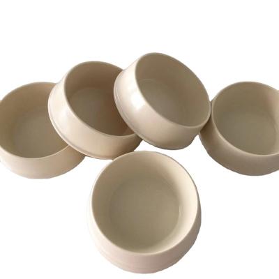 China Sustainable Natural color round shape cheap price factory directly selling bamboo fiber pet bowls for sale