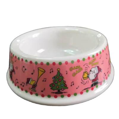 China Sustainable Christmas selling season personalized  bamboo fiber big size dog bowls for your lovely pets for sale