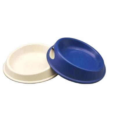 China Sustainable Short height 150 ml bamboo fiber corn starch cat bowls small pet bowls for sale