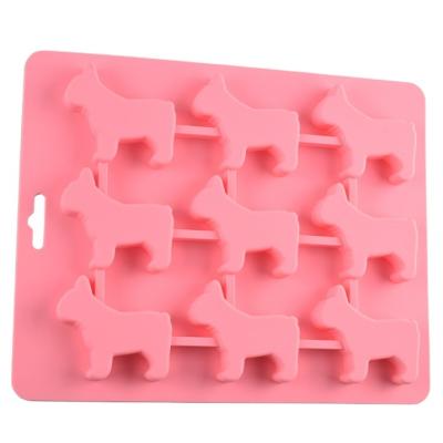 China Sustainable 2023 Hot Selling Cartoon Animal Silicone Ice Cube Tray Mould Popsicle Maker Tray Food Grade Cute Ice Mold for sale