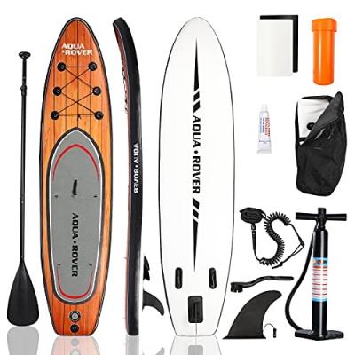 China AQUA unisex. SUP Board ROVER Inflatable Stand Up Paddle With Wheels Backpack Adjustable Fiberglass Floating Paddle for sale