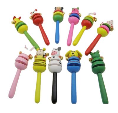 China Wooden Musical Toy Baby Hand Rattles for sale