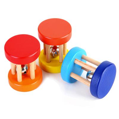 China Hand Bells Wooden Cute Cartoon Wooden Musical Instruments For Baby Toy for sale