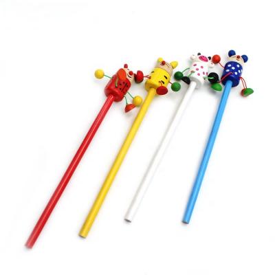 China office & School Pencil Colorful Wooden Cartoon Animal Pencil For Kids for sale