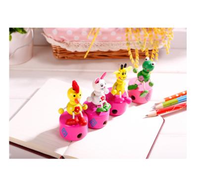 China Mini Funny Animal Kids Wooden Pencil Sharpener for sale