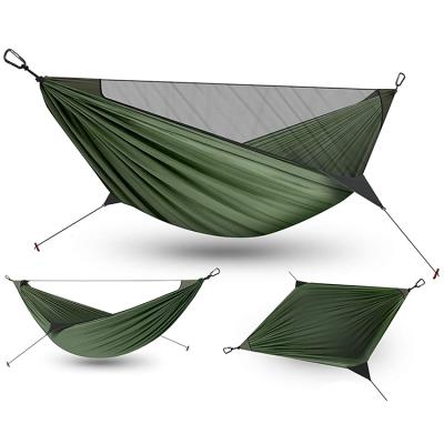 China Wholesale 210T/70D Foldable Portable Parachute Camping Mosquito Net Nylon Hammock for sale