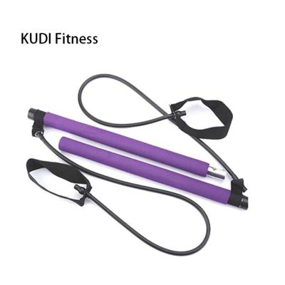 China KUDI Heavy Duty Factory Sale 2020 Portable Home Gym Workout Fitness Pilates Trainer Yoga Bar Kit Set for sale