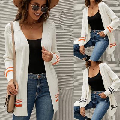 China Anti-wrinkle ZACAVIA Autumn New Women's Solid Thin Cardigan 2021 Medium Length Long Sleeve Elegant Casual Female Casual Female Long Sleeve Cardigan for sale