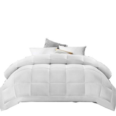 China Home Bedding Down White Comforter Alternative Queen All Season Plush Fiberfill Duvet Box Stitch for sale