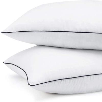 China Bedding Anti-static White 100% Polyester Fiber Pillows With Waterproof Pillow Case For Home Hotel Hospital for sale