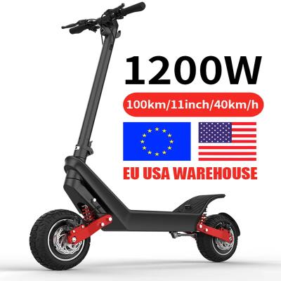 China 2022 2023 China unisex Eu warehouse new wholesale 48v 1200W dual two wheel foldable electric scooter for adult with CE EEC certificate for sale