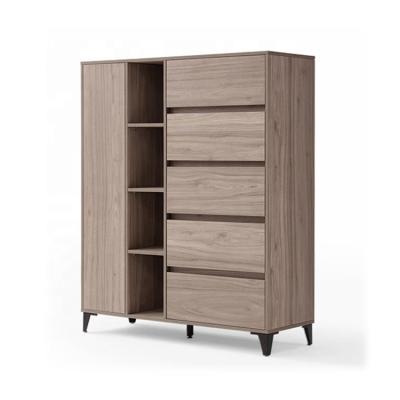 China Eco-friendly simple design high quality chest of drawers cabinet living room wooden cabinet for sale