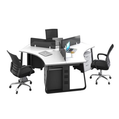 China High Standard Office 3 Seats Cubicle Office Workstation Partition Eco - Friendly Modern Office Furniture for sale