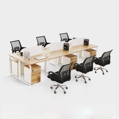 China China Top 10 Office Furniture Manufacturers Eco - Friendly Modern Office Furniture For 6 Person Group for sale