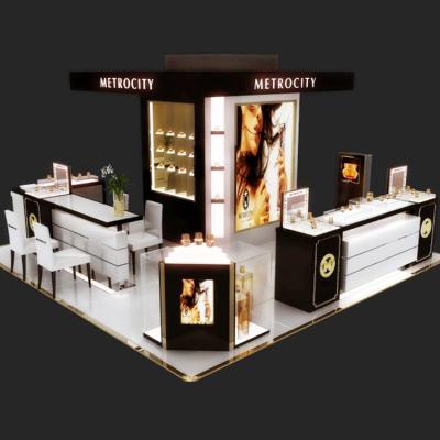 China Fashionable With 2018 Premium Quality Magnetic Perfume Display Sets With Display Cabinet And Display Counter for sale