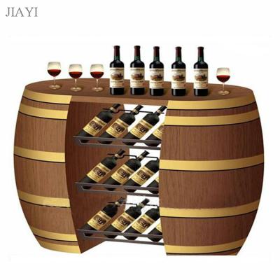 China modern & fashion fashion wine rack display rack and wooden buffet bar for wine shop decoration furniture for sale