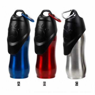 China Outdoor Portable Pet Viable Star Travel Stainless Steel Dog Drinking Water Bottle for sale