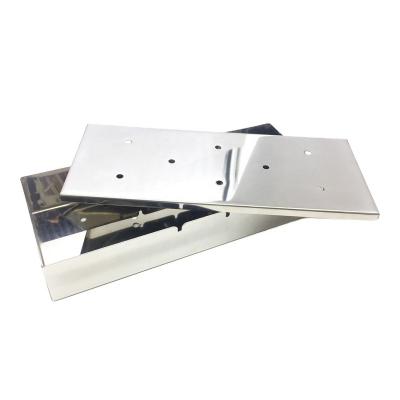 China Easily Cleaned Stainless Steel BBQ Smoker Box For Grilling Wood Chips On Gas BBQ Grill Or Charcoal Grill for sale