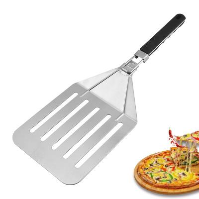 China Sustainable High Quality Stainless Steel Foldable Pizza Spatula Hot Different Size Pizza Skin for sale