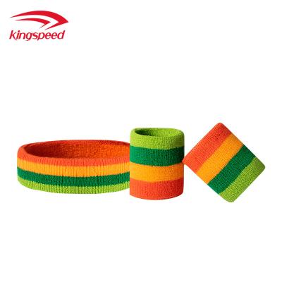 China Universal Sports Wristband Gym Head Band Wristband Adjustable Custom Hand Sweatband Sports Cotton for sale