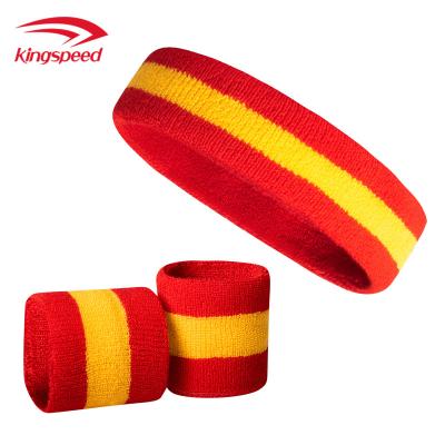 China Universal Headband Headband Baseball Gym Custom Cotton Wrist Bands Elastic Fashion Headbands Suit for sale