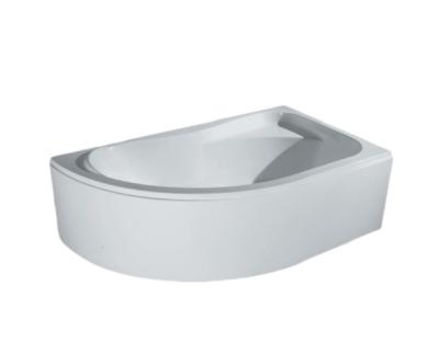 China Good Quality Traditional Hot Selling Acrylic Corner Bathtub With Skirt Left Hand/Right Hand Curved Indoor Bathtub for sale