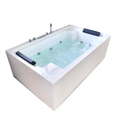 China New Luxury 2 Person Freestanding Jacuzzi Bathtub Spa Freestanding Bathtub With Big Water Jet for sale