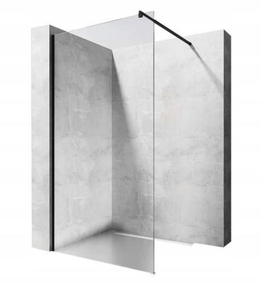 China Traditional Black Tempered Glass Bathroom Shower Door Partition Glass Shower Door Partition For Shower Room for sale