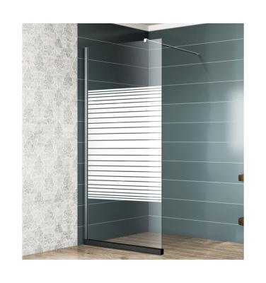 China Traditional cheap price simple design tempered glass partition shower door frameless shower screen walk-in customer for bathroom for sale