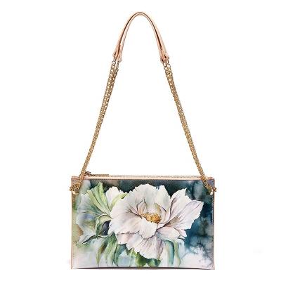 China Fashion China Fashion Flower Custom Printed PU Leather Fashion Handbag To Shoulder Bags For Women for sale