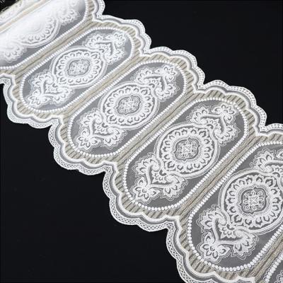 China Sustainable Elegant 25cm lace wedding dress pattern lingerie pattern can be customized fabric embroidery for sale