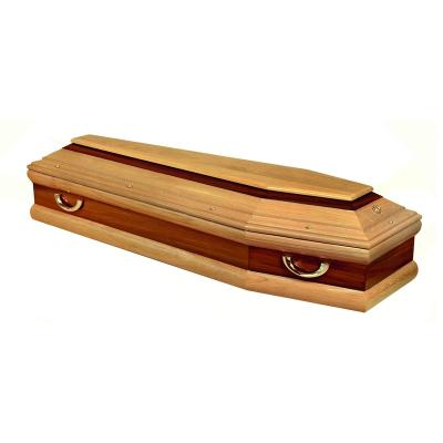 China Eco-Friendly.Stocked Factory Sale Funeral Supplies Wooden Coffin Casket for sale