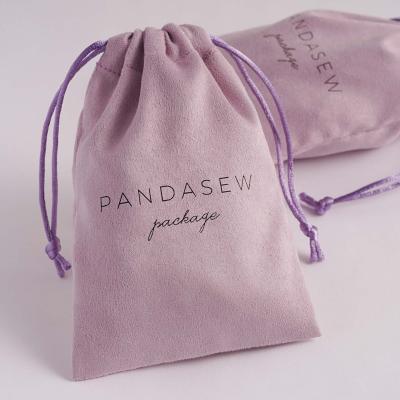 China PandaSew Luxury Hot Sale Suede Jewelry Packaging Pouch Gift Bag With Cutom Logo for sale