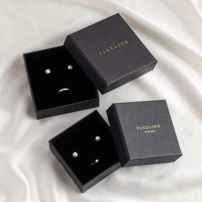 China Luxury Jewelry Boxes PandaSew Custom Logo Printed Necklace Jewelry Box Paper Ring Packaging Gift Packaging Jewelry Box for sale