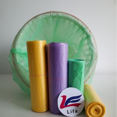 China Large Size Shopping Drawstring Kitchen Garbage Colorful Thick Sack Interior Ministry Plastic Garbage Bags On Roll for sale