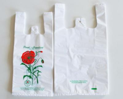 China 100% HDPE/LDPE Recyclable Raw Material Cheap T-shirt Plastic Bag for sale