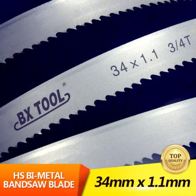 China 34mm*1.1mm M 42 Long Working Band Saw Blade For Cutting Metal Or Cutting Wood for sale