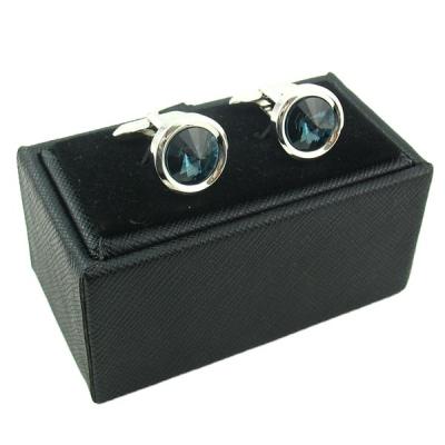 China Fashion Business Men's Black Paper Shirt Cufflinks Box Link Clip Box Customized Businessman Gift Cufflink Boxes for sale