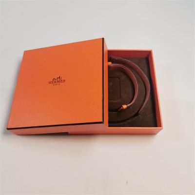 China Fashion Eco Cardboard Paper Jewelry Set Box Ribbon Butterfly Jewelery Box Shipping Packaging Jewelry Pen Orange Gift Box for sale