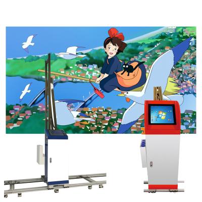 China 2021 new wall art printer 3d wall automatic high speed printing machine, directly to wall inkjet printer for sale