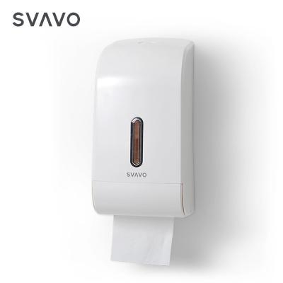 China Durable Good Quality Bathroom Wall Mount ABS Plastic Double Roll Toilet Paper Tissue Paper Towel Dispenser for sale