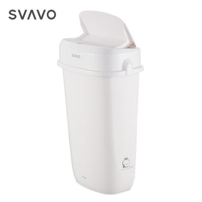 China 12 L Sustainable Plastic Trash Bin With Lid Portable Hanging Trash Can Touch Sensor Trash Can Smart Small Waste Bin for sale