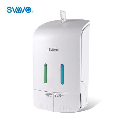 China Double Soap Dispenser SVAVO double 1100 ml k9 pro hand sanitizer dispenser for hotel bathroom for sale